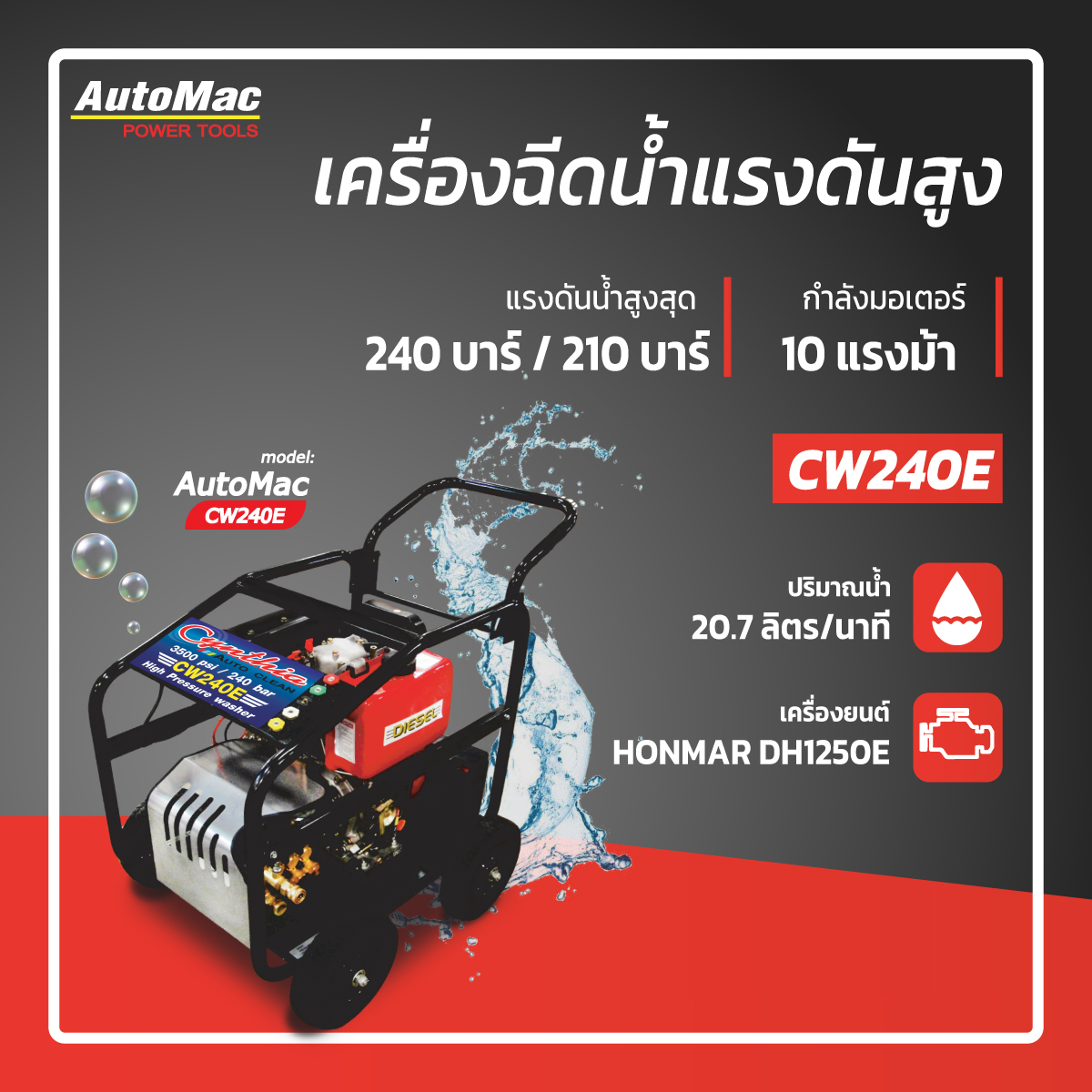 เครื่องอัดฉีดน้ำแรงดันสูง